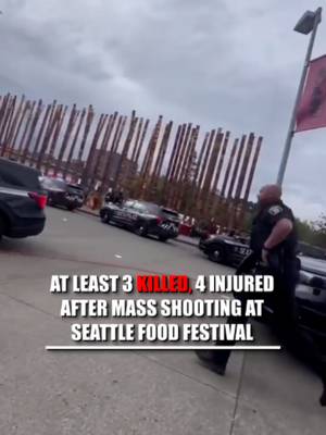 BREAKING: New video shows the chaotic scene on the ground in Seattle as terrified crowds run for their lives after gunfire broke out at a food festival. At least 3 people have been killed and 4 others remain injured after shots erupted at Seattle's annual Bite of Seattle food festival near the Space Needle. Police say they believe two shooters were firing at each other, sending attendees scrambling as the festival descended into chaos. A young person is in custody, but the search for a second suspected shooter is still underway.