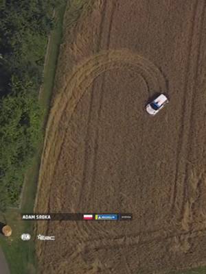 A trip into the field for Sroka 🌾 #FIAERC | #RallyPoland 🇵🇱