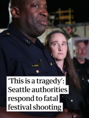 “We're coming off a week in Seattle, where we've had three major incidents of gun violence in just a few days,” said the city’s mayor, Katie Wilson. At least three people were killed and five others wounded  – including a toddler – in a shooting on Sunday evening during a food festival at an events complex near Seattle’s Space Needle. The Seattle Center was hosting the Bite of Seattle food festival over the weekend. After the shooting, police urged people to avoid the area. Estan Wakonabo said he and his girlfriend were at the festival waiting in line for a photo booth when he was shoved from behind and turned to see people fleeing. “People were hiding, were pushing, people were falling on the ground, baby strollers were falling,” he said, adding that was when he heard gunshots. Read more witness testimony via the link in bio. #guardian #theguardian #gunviolence #seattle