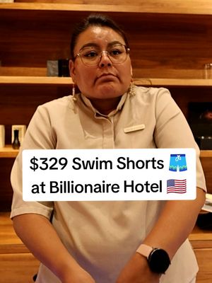 $329 Swim Shorts at Billionaire Hotel 🩳🇺🇸 #swim #shorts #expensive #billionaire #travel 