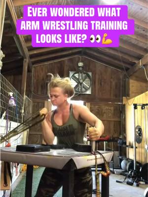 8-time World Champion Sarah Bäckman putting in work 😤 (via @sarahbackman) #armwrestling #sports #weighttraining 