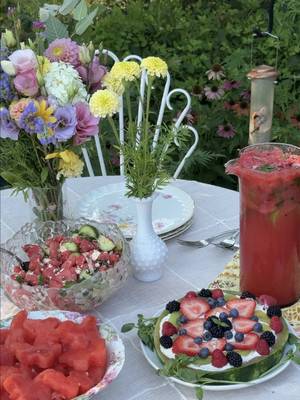 #ad @Kroger has the juiciest watermelons!🍉🌞 I am so excited to be partnering with Kroger to create the most delicious whimsical watermelon dinner spent with my friends! Watermelon is one of the biggest summer food staples! I hope you feel inspired by one of these watermelon dishes! Grab some juicy watermelons at Kroger!! #KrogerPartner #KrogerLOU #Summer #summerparty 