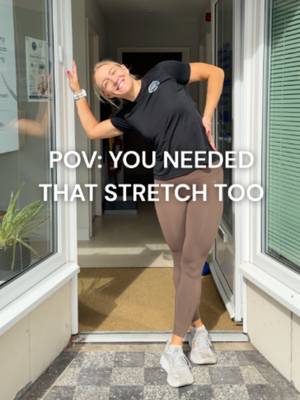 When you're showing a stretch... and suddenly realise you needed it more than they did 😂 That feeling when a stretch is way better than you expected 😮‍💨 Friendly reminder: if it feels that good, you've probably been meaning to do it for a while. Even physios need the reminder sometimes 🤝 #Physiotherapy #Stretching #Mobility #Bristol #Wellbeing