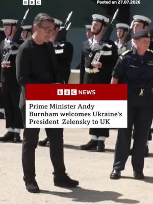 Ukrainian President Volodymyr Zelensky has become UK Prime Minister Andy Burnham's first international visitor. #Zelensky #AndyBurnham #Politics #Ukraine #BBCNews