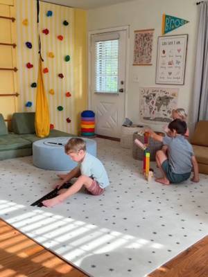 Some canvases clean up a little easier than others. 😉 📸 @meaganlgarr Play Mat: Stars | Oatmeal