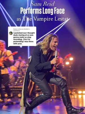 Replying to @BenJo Bubble Are you ready for some fun? Sam Reid performs live as the Vampire Lestat the song Long Face in NYC during the exclusive VIP premiere of Interview with the Vampire. #thevampirelestat #lestat #samreid #interviewwiththevampire #iwtv 