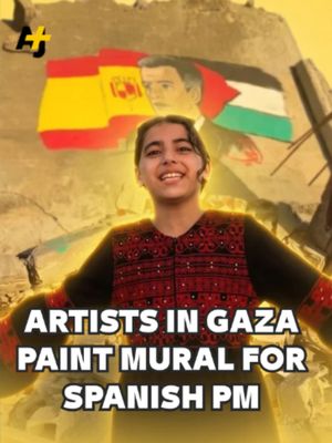Local artists in Gaza painted a portrait of Spain’s Prime Minister Pedro Sánchez in appreciation for his outspoken support of Gaza and the Palestinian people, and he replied. Sánchez sent them a message: “The Spanish society as a whole is listening to you, sees you, loves you and doesn’t forget you.” #Spain #PedroSanchez #Gaza #Palestine