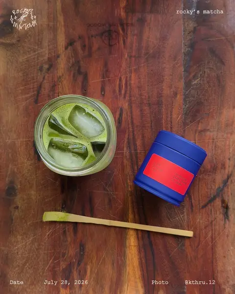 rocky's matcha photographed by our community #matchapowder #ceremonialmatcha #matchalatte #matchatok #rockysmatcha 