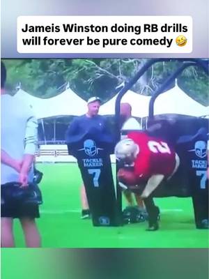 Jameis Winston was out there getting hit sticked by tackling pads during training camp 😅 (🎥 via NFL Network, h/t CoachMoeBU / X) #jameis #nfl #jameiswinston #nflfootball #nflfunny 