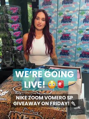 🚨 We’re going LIVE! Join the stream! LIVE Daily Monday-Friday 1PM-6PM + we’re giving away the Nike Zoom Vomero 5 SP on Friday 👟🔥 #sneakers #kicks #hypebeast #tiktoklive #livehighlights 
