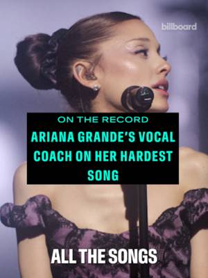 Is there anything Ariana Grande can’t do? Vocal coach Eric Vetro sat down with host @wordsbykristin to talk about working with Ariana Grande, and why he's "never once been in the audience holding my breath that she could do something. I just know she can." Check out the full episode of Billboard On The Record at the link in bio.