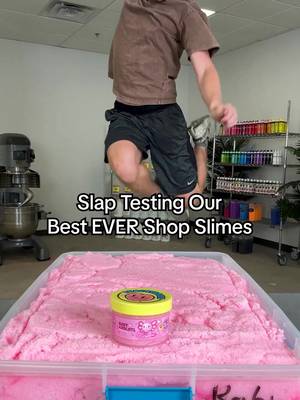 at least this time the slap tests were less painful 🤣 Peachybbies.com restocks with slimes Friday at 7pm EST! ✨🎉