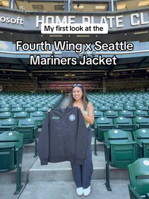 Fourth Wing & Seattle Mariners FANS: Here is my first look at the special Fourth Wing x Seattle Mariners specialty jacket. How to buy your Fourth Wing jacket: In order to grab this special Fourth Wing x Seattle Mariners jacket, you must buy the special ticket through the Special Ticket Offer LINK. The Standard Scribe Package is STILL AVAILABLE. A specially priced ticket includes the Mariners-themed Fourth Wing Jacket.  Seattle Mariners will face the Philadelphia Phillies. Here are the game details: Date: August 25th Time: 6:40pm ALL Fourth Wing purchasers have access to the pre-game party at Victory Hall. Share this with a Fourth Wing x Seattle Mariners fan! #fourthwing #rebeccayarros #seattlemariners #mariners #seattletiktok 