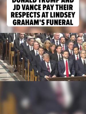 👀 Donald Trump and JD Vance pay their respects during Lindsey Graham's funeral at the U.S. Capitol.