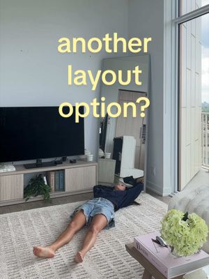 Replying to @Birdie following your guys’ suggestions/ideas for my living room layout… rearranging the space AGAIN 🤪 what do we think??? I think no lol