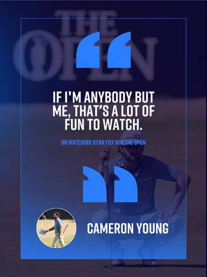 Cam recounts last weekend at The Open.