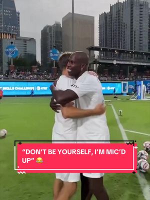 Thomas Müller had jokes for Chad Ochocinco at the MLS All-Star Skill Challenge 😅🎤 (via: @Major League Soccer)