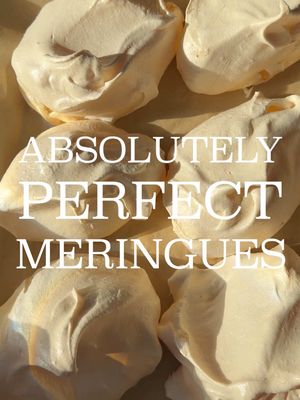 GIANT CRUNCHY MERINGUES 🧁 RECIPE ⬇️ These are big, freeform, hand-sized meringues - crunchy edges with pillowy soft insides. Dead simple to make, and they look incredible. * Preheat your oven to 110°C and line two baking sheets with parchment * Separate 6 eggs into yolks and whites (reserve the yolks for crème anglais - recipe incoming) * Whisk the whites until they hold firm peaks, then add 300g caster sugar one tablespoon at a time with the mixer still running - this takes around 8 minutes. The mixture should be thick, glossy, and feel smooth between your fingers * Fold in 1 tsp white wine vinegar and 1 tsp cornflour * Drop large freeform mounds onto the trays - roughly hand-sized - and pull up rough peaks with the back of your spoon * Bake for 1 hour 15 minutes, then turn the oven off and leave them inside with the door closed for at least 1.5 hours * They're ready when they lift cleanly off the parchment and sound hollow when tapped #meringue #dessert #baking #homemade #cooking