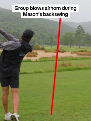 This happened in Mason’s backswing.. He’s getting TESTED today 😂  #goodgood #golftiktok 