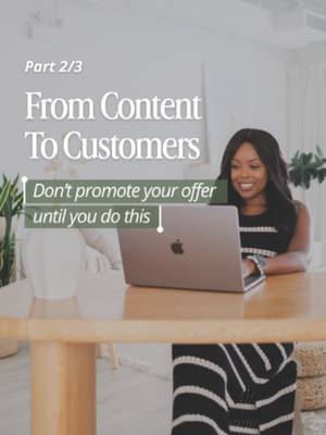 From Content to Customers: Part 2/3 If you caught Part 1, you already know your offer comes before your content. Now let’s make sure your customers have a smooth path to purchase. A lot of business owners focus on promoting their offer. Far fewer take the time to prepare for the sale. You don’t want to be in a position where: → You have a great offer → You create great content around your offer → You have people ready to buy ❌ But the link to your offer doesn’t work. Before you start promoting an offer, make sure the path to purchase is actually ready. ✅ Your checkout works. ✅ Your links work. ✅ Your team is fully briefed. Because the moment someone decides to buy is not the moment you want to discover something is broken. The easier you make it for people to purchase, the more likely they are to follow through. See you in Part 3.