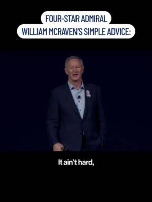 "If you want to have a successful day, start off by making your bed." William H. McRaven, retired four-star Admiral and former Navy SEAL, on the one task he carried out of SEAL training and kept for the rest of his career. He made his bed on ships, on submarines, on shore duty. Every morning, wherever he was, it gave him a sense of control of his life in a very difficult time. That habit is the foundation of his Make Your Bed keynote, drawn from the 2014 commencement speech now viewed more than 150 million times. Using stories from SEAL training, the bin Laden raid, and the capture of Saddam Hussein, McRaven walks audiences through the 10 lessons of a 37-year military career — and why the smallest disciplines are the ones that hold under pressure. Book Admiral McRaven exclusively through WSB. #makeyourbed #williammcraven #navysealtraining #military #keynote #wsbspeakers