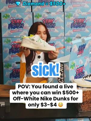 👟 Someone WON these $500+ Nike Dunks Lows “Lot 7” for $3-4 😳🔥 #livehighlights #tiktoklive #kicks #shoes #sneakers 
