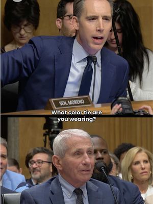 Sen. Josh Hawley (R-MO) asked Dr. Anthony Fauci a string of questions during his Senate testimony Wednesday, like, "What day of the week is it today?" and "What color tie are you wearing?" Fauci continued to invoke his Fifth Amendment rights to every question from senators. One of Fauci's attorneys, who was removed from the hearing, told reporters, "Dr. Fauci has a valid Fifth Amendment privilege, and he has the right to assert it.” #fifth #fauci #covid #news #politics 