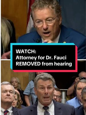 Sen. Rand Paul ordered security to remove Dr. Anthony Fauci's attorney, David Schertler, during a Senate hearing on Fauci's response to the Covid pandemic after Schertler spoke without being formally recognized. Talking to reporters outside the room, Schertler said he wanted the committee to know Dr. Fauci has the right to assert the Fifth Amendment in response to senators' questions. #news  #politics 