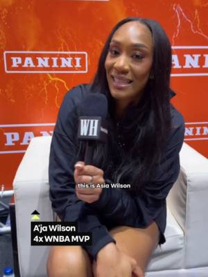 We caught up with 4x @wnba MVP @aja__wilson at All-Star Weekend with @paniniamerica. A @beyonce card? We need it immediately. 📹: @rianna.cafaro