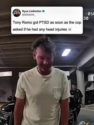 Absolutely diabolical for the cop to press Tony Romo about his head injuries during his time in the nfl #nfl #cowboys #football #tonyromo