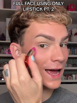 Replying to @isabelle doing my entire makeup routine using only lipstick #makeup #lipstick #makeupchallenge #beauty #makeupartist 