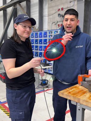 What goes on behind the hangar doors? 🔧🧰 Welcome back to Maintenance Minute! Our YYZ AMEs takes us under the wing to show us some of their equipment and parts of our E2. The more you know! #porterairlines #flyporter #aircraftmaintenanceengineer #aviation #embraer