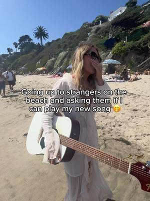 I can’t believe they talked me into doing this 😝  #beach #liveperformance #singing #malibu #originalsong 