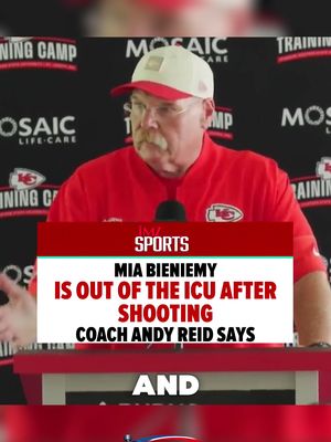 Chiefs training camp opened with devastating news that Mia Bieniemy, wif of Chiefs coach Eric Bieniemy , was shot, so everyone breathed a collective sigh of relief when Andy Reid delivered a positive health update on Wednesday, reporting that the coach's wife was on the mend.