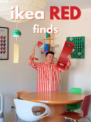 seeing red. lately i’ve been drawn to pieces that do more than just look good. the KOMPISHÄNG bookend is surprisingly versatile. use it for books, vinyl records, magazines, or coffee table books. place it on a shelf, tabletop, or even the floor, then move it wherever you need a little extra organization or display. it’s one of those simple pieces that works especially well in smaller spaces. the ISNÅLEN led lamp has all the charm of a vintage find, with a clean modern design. the brass details, curved neck, and deep red finish give it so much character. and that little one-touch switch? the satisfying click somehow makes turning on the light feel like part of the experience. sometimes the best pieces aren’t the loudest—they’re the ones that make everyday moments a little more enjoyable. #ikea #ikeafinds #ikeatok #ikeahack #colorfulhome 