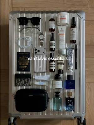 Man travel essentials for summer 💼   #fyp #foryou #menessentials #menstyle #manessentials 