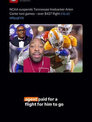 The #NCAA Has Suspended A Player For The #TennesseeVols And I Think The Reason Is Ridiculous. 🤦🏽‍♂️🏈 What Are your Thoughts? #FunnyMaine #CollegeFootball #ArionCarter