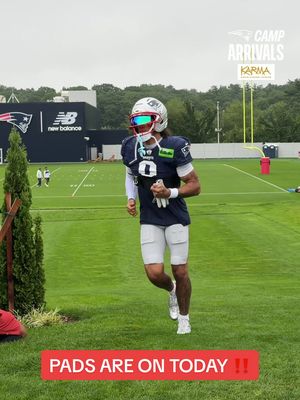 pads are on today ‼️ #nfl #patriots #trainingcamp 