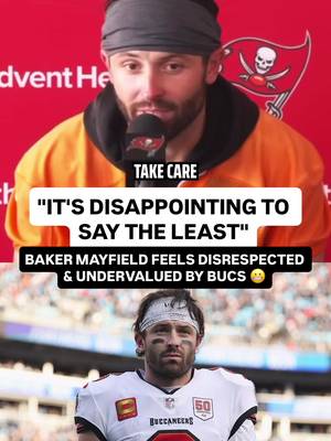 Baker Mayfield does not sound happy about his contract negations with the Buccaneers 😳 #bakermayfield #baker #bucs #tampabaybuccaneers  🎥 @Tampa Bay Buccaneers 