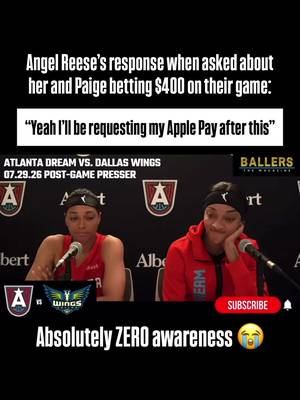 Angel Reese doubled down on her and Paige betting on their game 😭 #angelreese #paigebueckers #WNBA #sportsbetting #wtf 