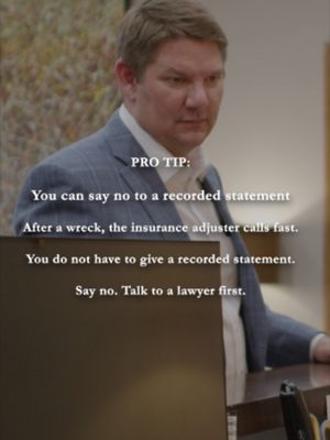 After an accident, protecting your rights starts with knowing what you don't have to do. Learn why many attorneys recommend speaking with legal counsel before providing a recorded statement. #WestTexasTough #PersonalInjuryLaw #CarCrash #InsuranceClaims #InjuryAttorney #KnowYourRights #WestTexasLaw