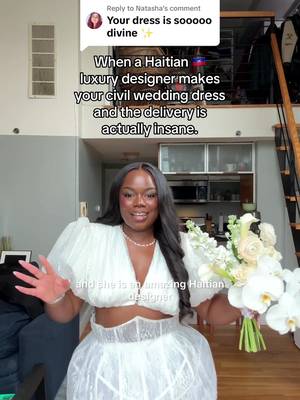 Replying to @Natasha The most gorgeous dress I now own is my civil wedding dress custom made by the most talented designer @Atelier Ndigo truly a dream come true. I felt so gorgeous in my civil wedding dress and I’m just a super happy bride 🤍✨ the proof here is invest more in black talent and you won’t regret it!  #civilwedding #civilweddingdress #weddingdress #wedding #blackdesigner 