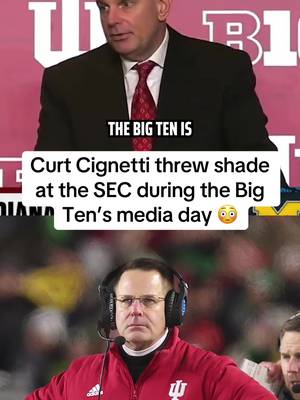 Curt Cignetti is back and has some words for the SEC 👀 #curtcignetti #indiana #cfb #sec #bigten  🎥 @Big Ten Conference 