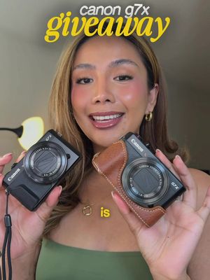 I never properly celebrated hitting 52K on Instagram and 32K on TikTok, so we’re celebrating BIG with a Canon G7X Mark II giveaway 📸😭 Open to residents of the United States and the Philippines 🇺🇸🇵🇭 To enter: 1. Follow me 2. Tag 2 friends in the comments 3. Repost this video 4. For an extra entry, share this video to your Story I’ll be checking all entries, so make sure you complete every step! The giveaway ends September 18, and the winner will be announced on my TikTok and Instagram Stories on September 18 at 10:00 AM Pacific Time. Thank you for being part of my community and supporting my content. Good luck! 🤍 This giveaway is not sponsored, endorsed, administered by, or associated with Canon, TikTok, or Instagram. #CanonG7XGiveaway #CanonG7XMarkII #CameraGiveaway #GiveawayUSA #GiveawayPhilippines Canon G7X Mark II giveaway, Canon camera giveaway 2026, digital camera giveaway, creator camera giveaway, free Canon G7X, giveaway open to USA and Philippines, TikTok giveaway, Instagram giveaway, vlogging camera giveaway, content creator camera
