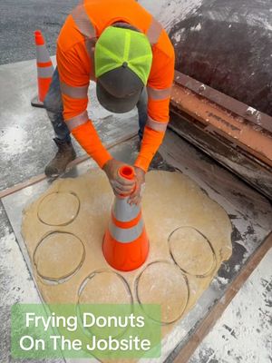Frying Donuts in an Excavator Bucket #sponsored @5-hour ENERGY #construction #heavyequipment #cooking #5hourambassador