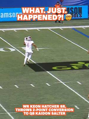 WHAT. JUST. HAPPENED?! BC SPECIAL?! Keon Hatcher Sr. throws the 2-point conversion to Kaidon Salter! #CFLGameDay #CFL #Football 