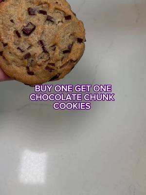What's better than one ooey gooey chocolate chunk cookie?! A second FREE chocolate chunk cookie! Now through 8/4 when you buy a chocolate chunk, get one free! This includes: Chocolate Chunk, Double Chocolate Chunk, Vegan Chocolate Chunk, Vegan Double Chocolate Chunk, and GF Chocolate Chunk. Get yours today 🍪
