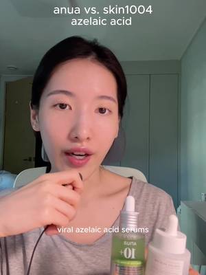 Lets compare acid serums anua vs. skin1004 #koreanskincare #skintok #azelaicacid 