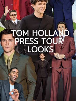 Tom Holland’s Press Tour Looks  #spiderman #tomholland #zendaya #mensfashion #fyp 