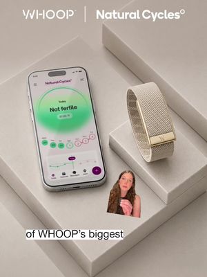 it’s official: WHOOP x @Natural Cycles° is here 👀 WHOOP now integrates with the only FDA-cleared hormone-free birth control app, @naturalcycles. Your WHOOP collects your skin temperature while you sleep and automatically syncs the data to the Natural Cycles app, where you can receive a daily fertility status and personalized cycle insights. Because understanding your body shouldn't be complicated.